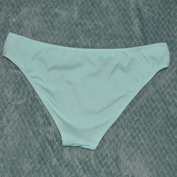 Cheeky Cyan Blue Ribbed Bikini Bottoms - Picture 5 of 5